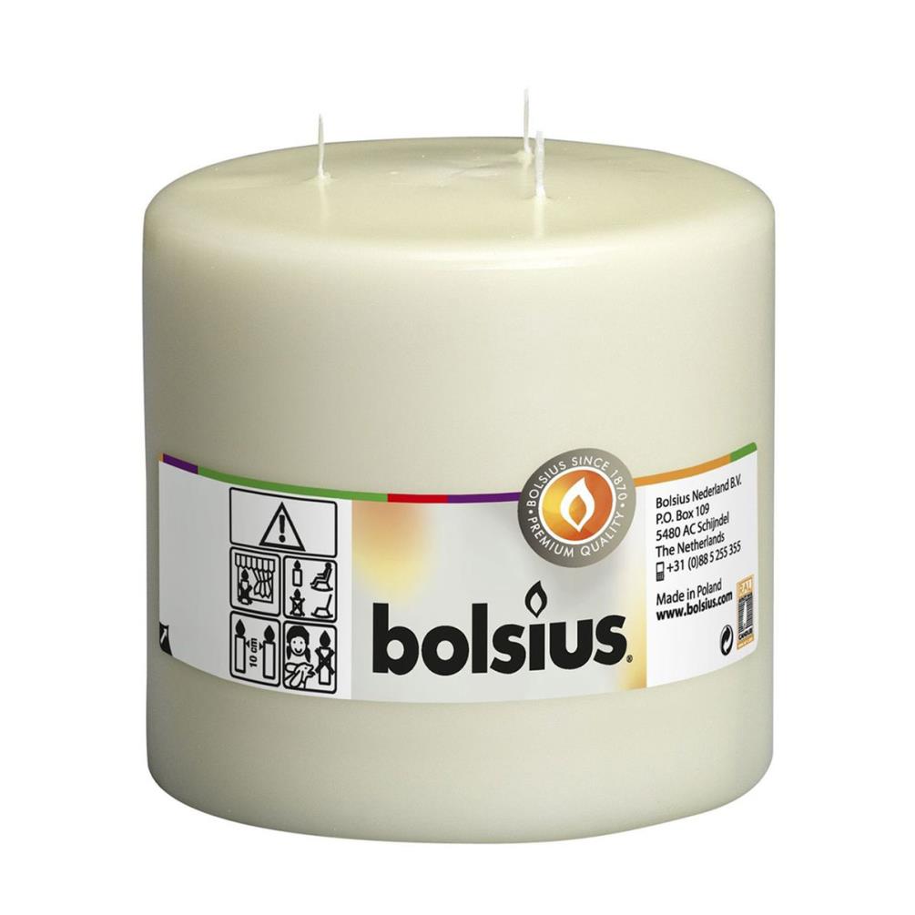 Bolsius Ivory 3 Wick Mammoth Pillar Candle 15cm x 15cm £19.34